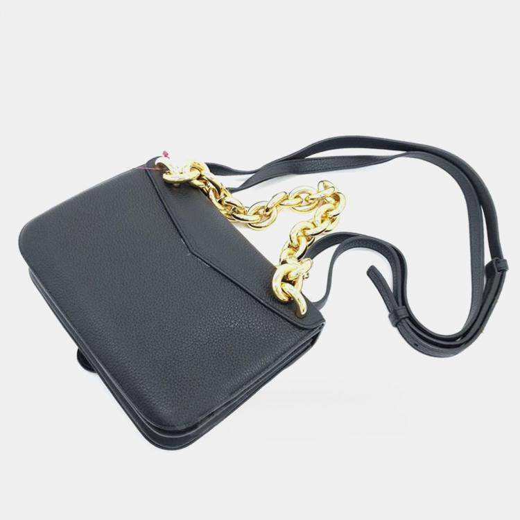 Pre Owned Bottega Veneta Black Leather Mount Shoulder Bag