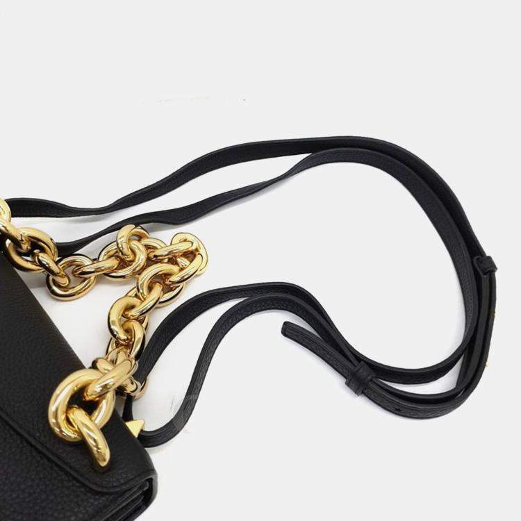 Pre Owned Bottega Veneta Black Leather Mount Shoulder Bag