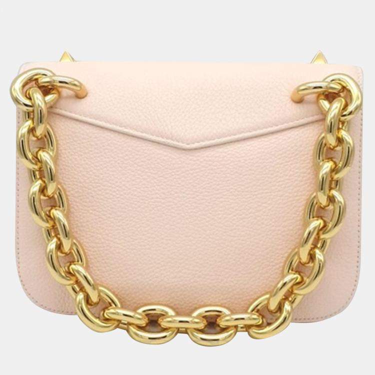 Pre Owned Bottega Veneta Pink Leather Mount Shoulder Bag