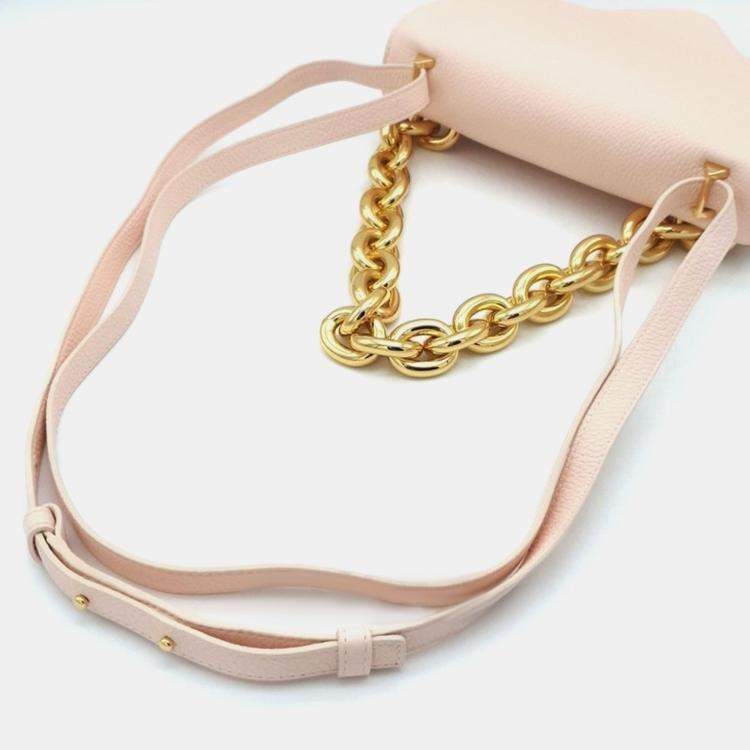 Pre Owned Bottega Veneta Pink Leather Mount Shoulder Bag