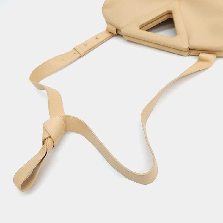 Pre Owned Bottega Veneta Almond Small Triangle Handle Bag
