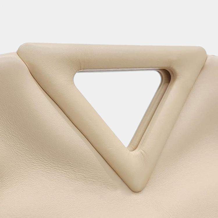 Pre Owned Bottega Veneta Almond Small Triangle Handle Bag
