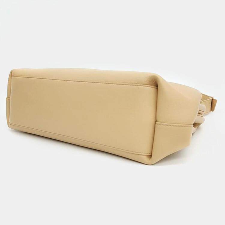 Pre Owned Bottega Veneta Almond Small Triangle Handle Bag