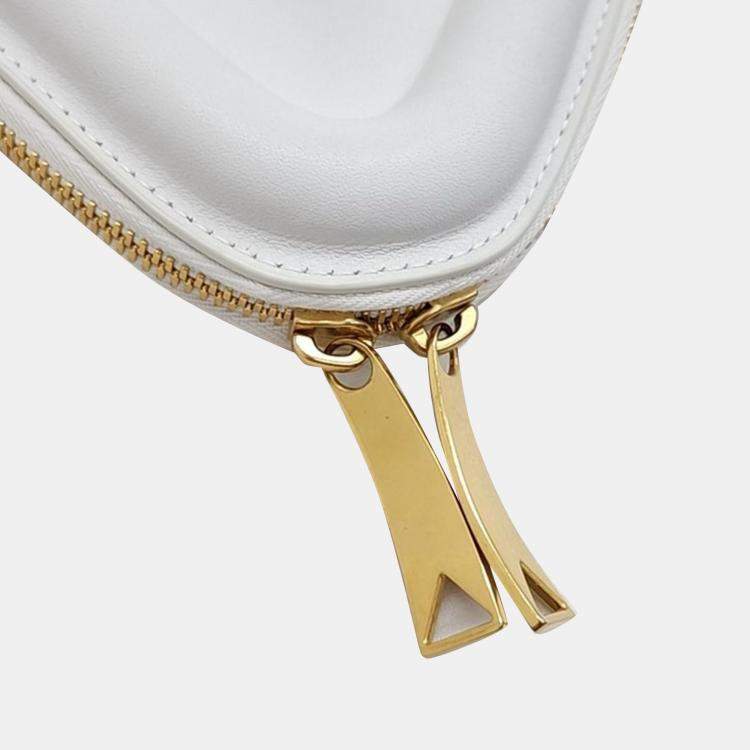 Pre Owned Bottega Veneta White Leather Beak Tote Bag