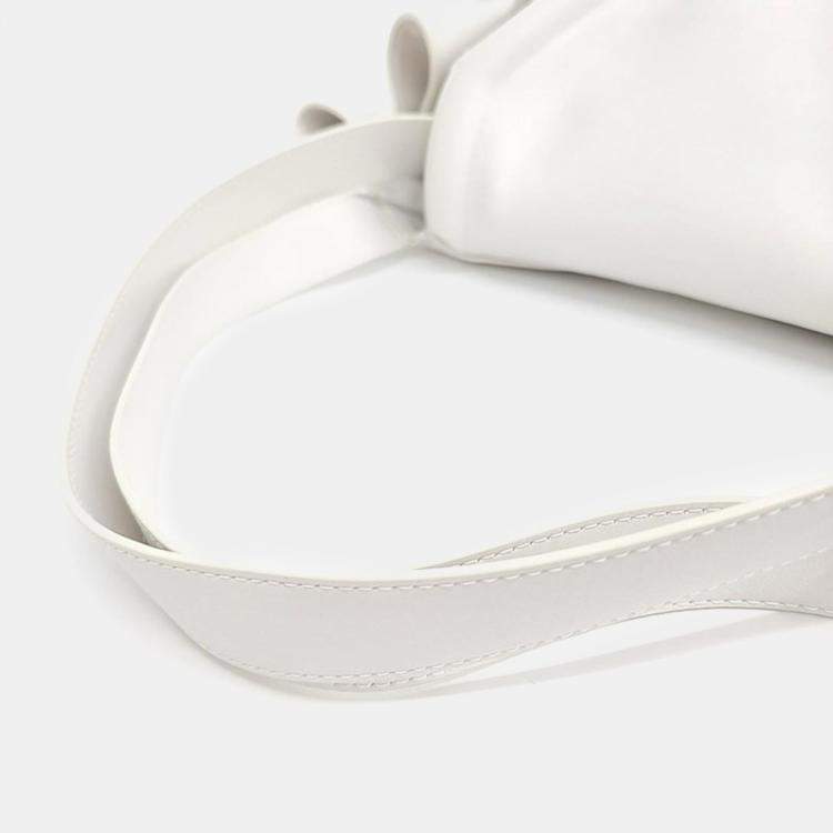 Pre Owned Bottega Veneta White Leather Beak Tote Bag