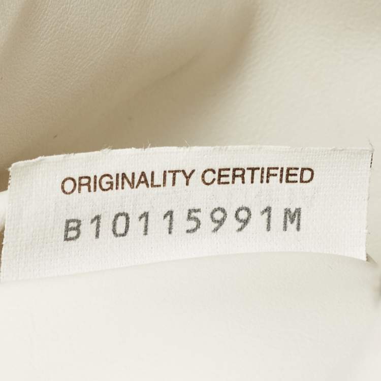 Pre Owned Bottega Veneta White Intrecciato Leather Mini BV Jodie Hobo