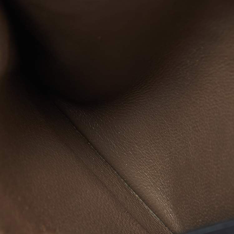 Pre Owned Bottega Veneta Dark Blue Intrecciato Leather Zip Card Holder