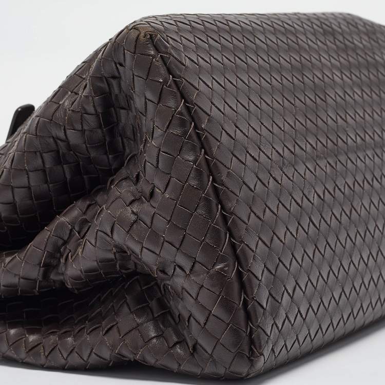 مملوكة مسبقًا Bottega Veneta Dark Brown Intrecciato Leather Medium Roma Tote