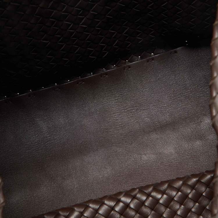 Pre Owned Bottega Veneta Brown Intrecciato Leather Limited Edition 337/500 Cabat Tote 