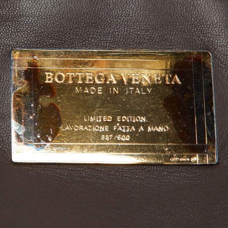 Pre Owned Bottega Veneta Brown Intrecciato Leather Limited Edition 337/500 Cabat Tote 