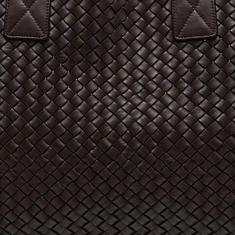 Pre Owned Bottega Veneta Brown Intrecciato Leather Limited Edition 337/500 Cabat Tote 