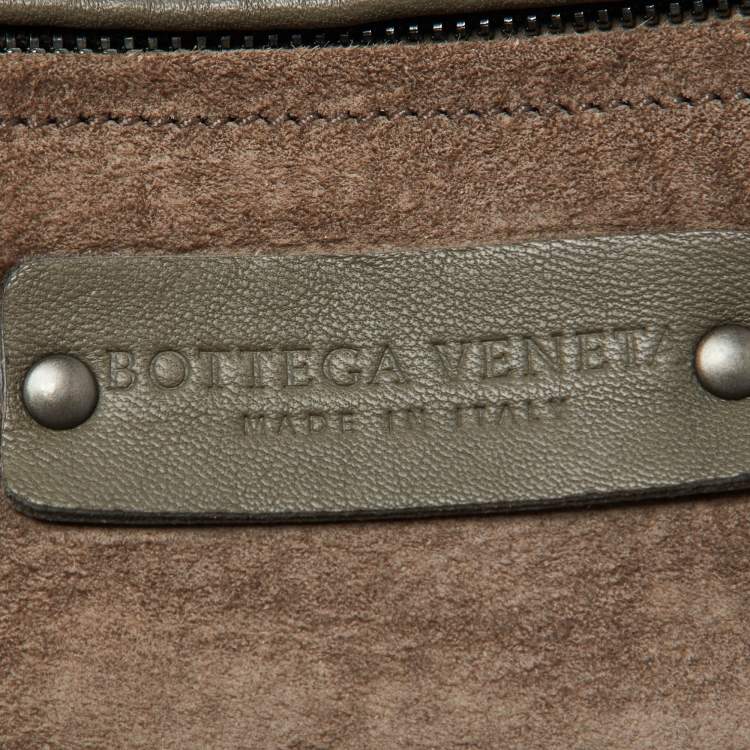 Pre Owned Bottega Veneta Grey Intrecciato Leather Large Cesta Tote