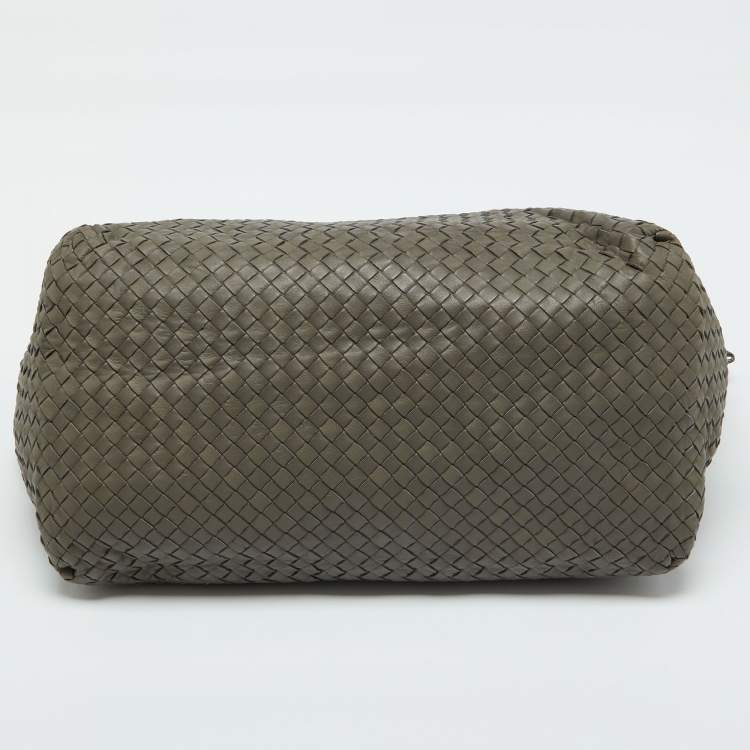 Pre Owned Bottega Veneta Grey Intrecciato Leather Large Cesta Tote