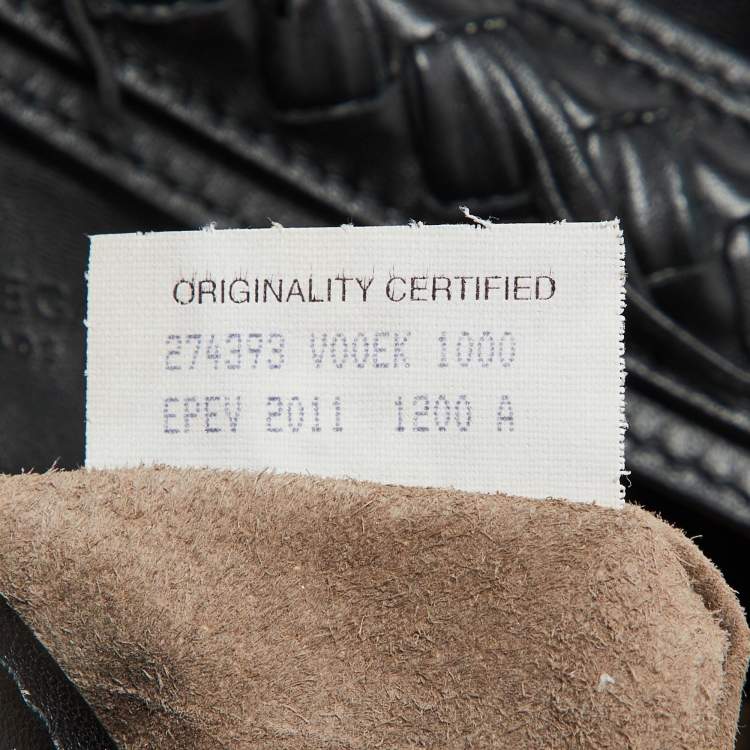 Pre Owned Bottega Veneta Black Leather Hobo 