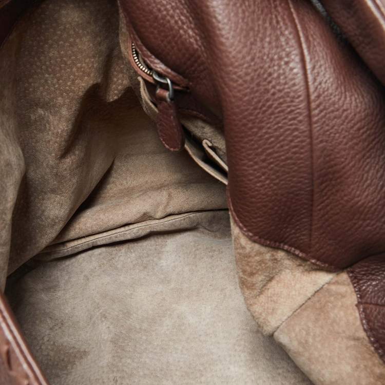Pre Owned Bottega Veneta Brown Cervo Leather Hobo 