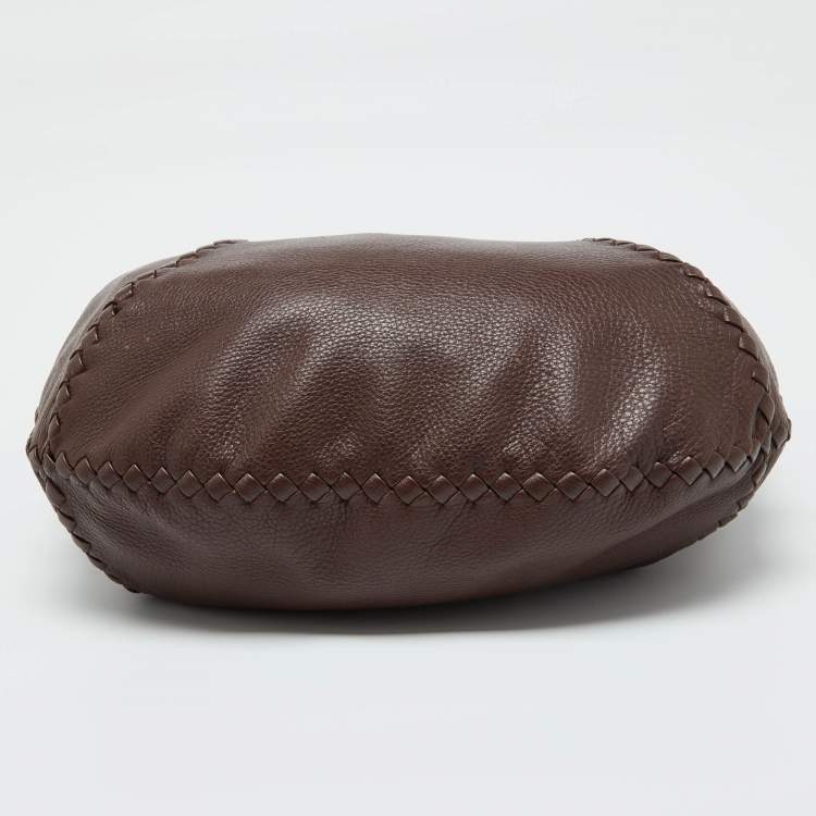 Pre Owned Bottega Veneta Brown Cervo Leather Hobo 
