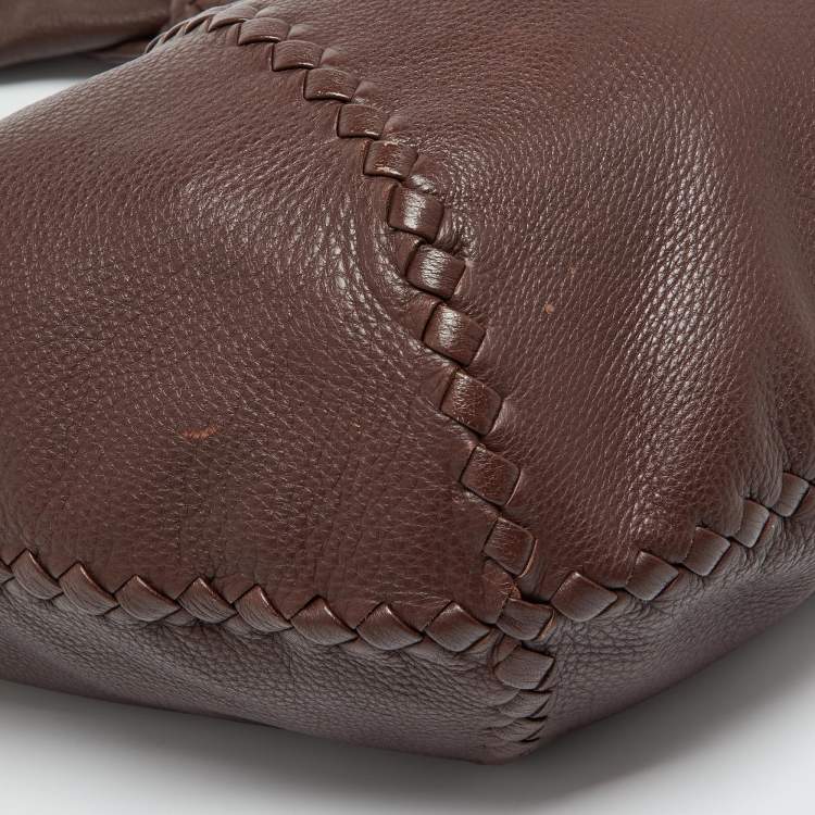 Pre Owned Bottega Veneta Brown Cervo Leather Hobo 