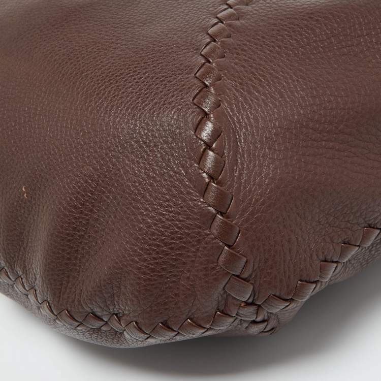 Pre Owned Bottega Veneta Brown Cervo Leather Hobo 