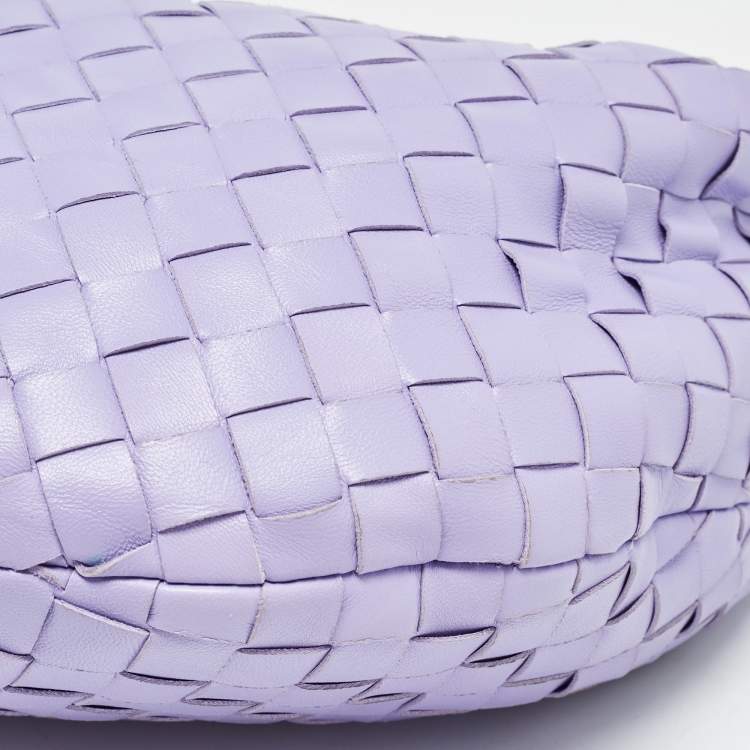 Pre Owned Bottega Veneta Lilac Intrecciato Leather Teen Jodie Hobo