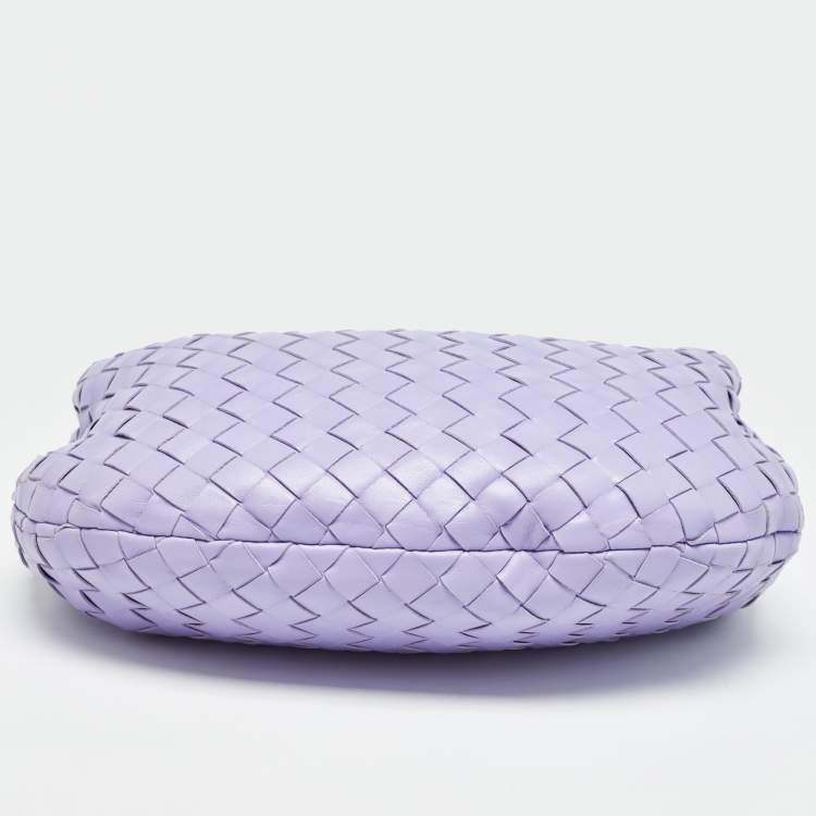 Pre Owned Bottega Veneta Lilac Intrecciato Leather Teen Jodie Hobo