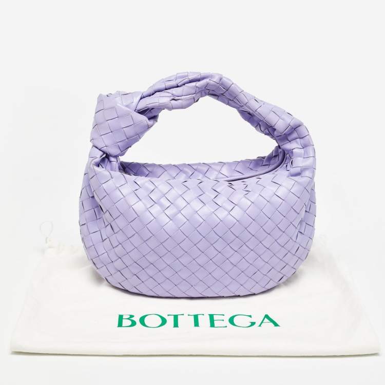 Pre Owned Bottega Veneta Lilac Intrecciato Leather Teen Jodie Hobo