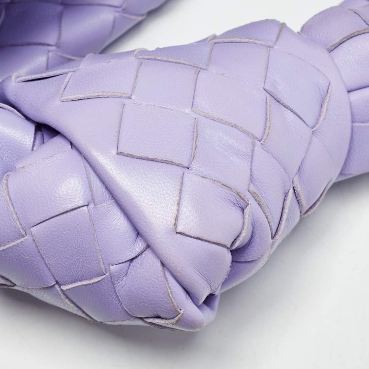Pre Owned Bottega Veneta Lilac Intrecciato Leather Teen Jodie Hobo