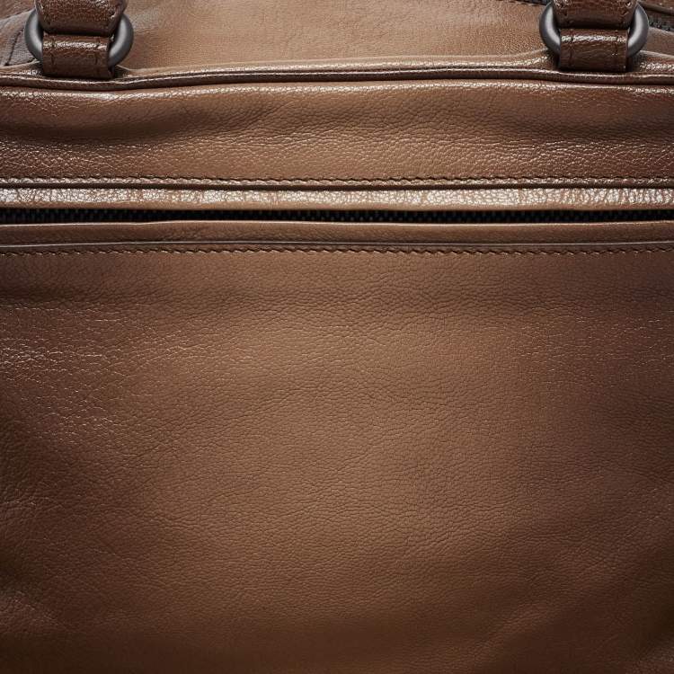Pre Owned Bottega Veneta Brown Ombre Leather Brera Bowler Bag