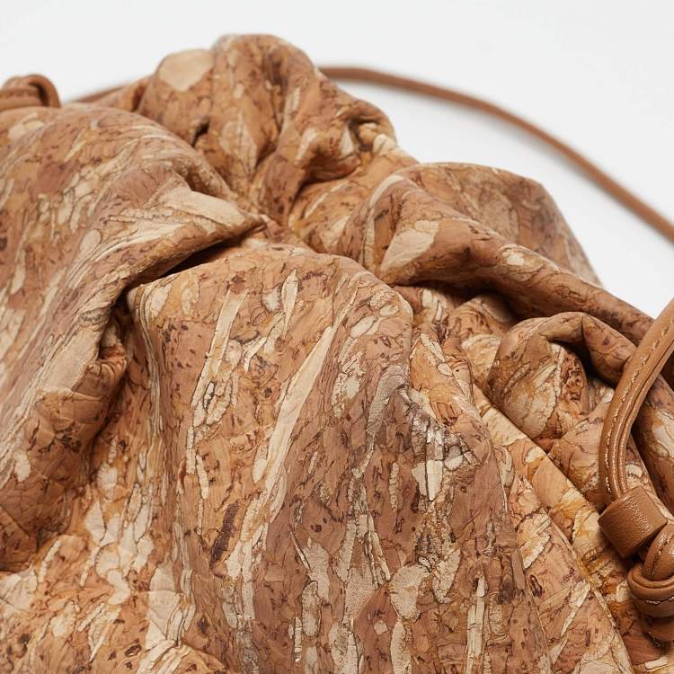 Pre Owned Bottega Veneta Beige Cork Mini The Pouch Bag