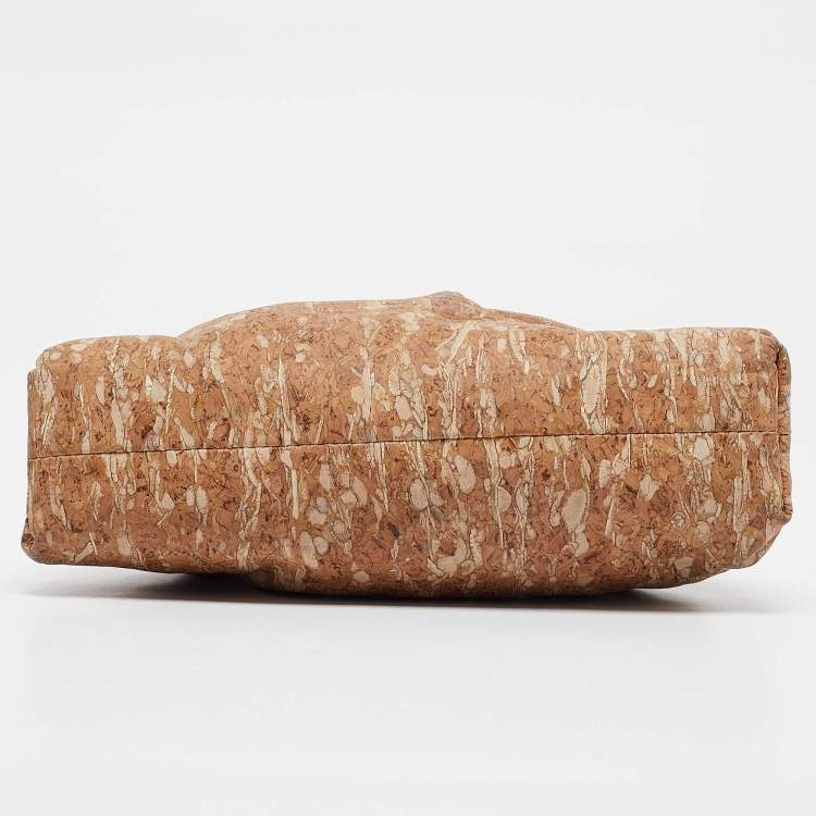Pre Owned Bottega Veneta Beige Cork Mini The Pouch Bag