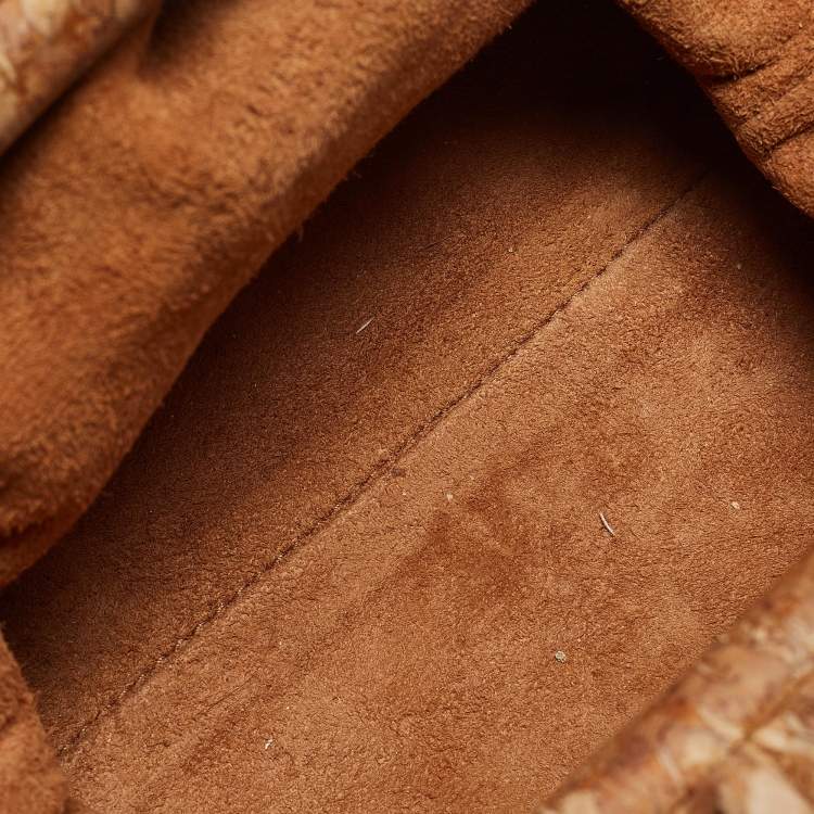 Pre Owned Bottega Veneta Beige Cork Mini The Pouch Bag