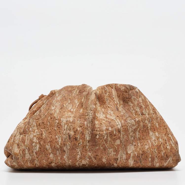 Pre Owned Bottega Veneta Beige Cork Mini The Pouch Bag