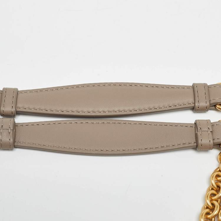 Pre Owned Bottega Veneta Grey Intrecciato Leather Small Olimpia Shoulder Bag