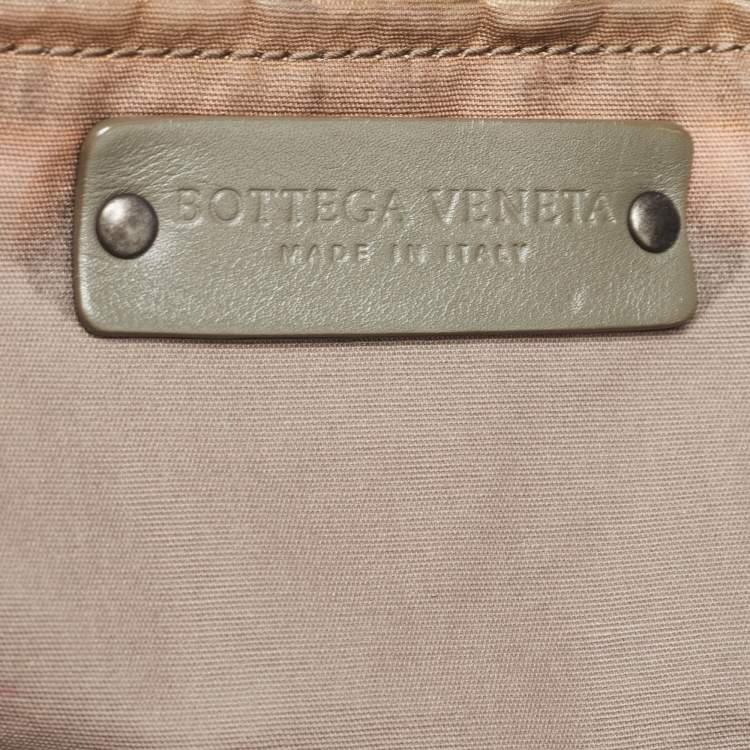 Pre Owned Bottega Veneta Grey Intrecciato Leather Capri Tote