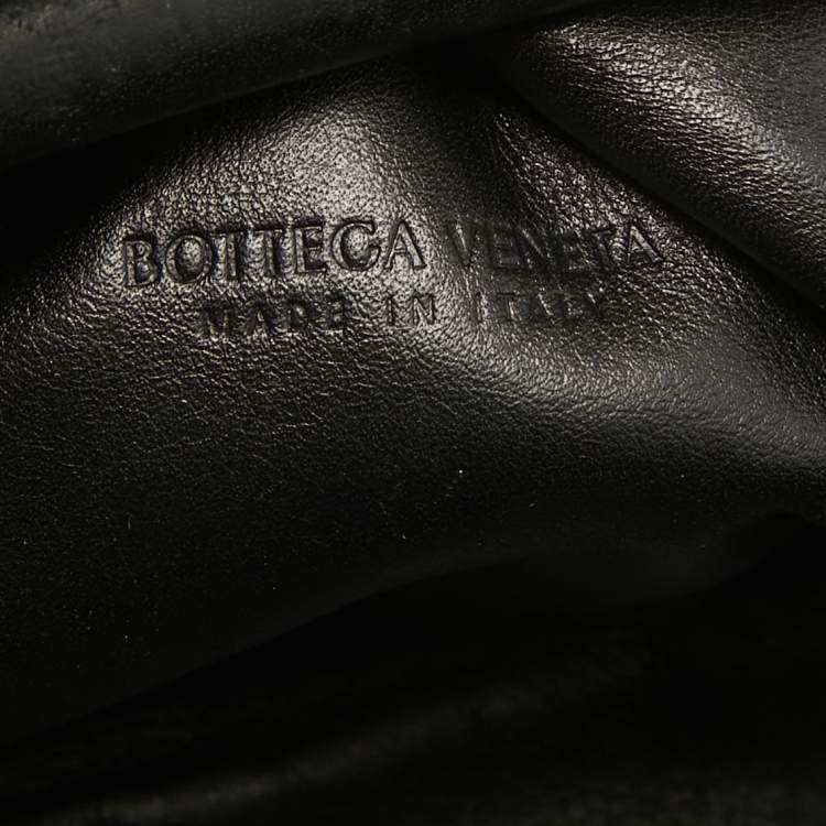Pre Owned Bottega Veneta Black Leather Mini The Pouch Bag