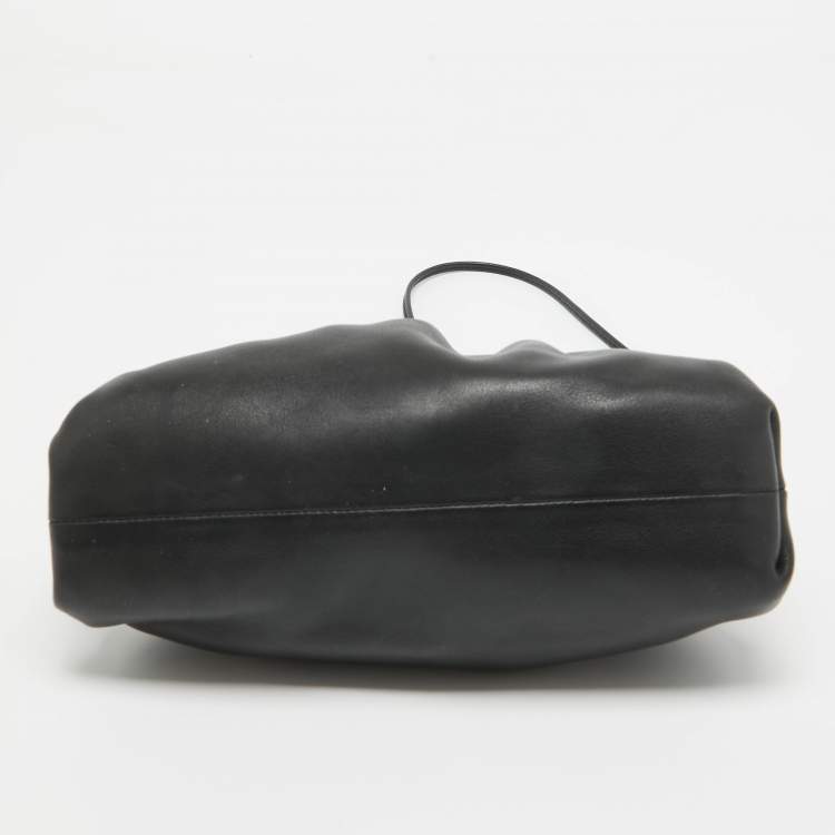 Pre Owned Bottega Veneta Black Leather Mini The Pouch Bag