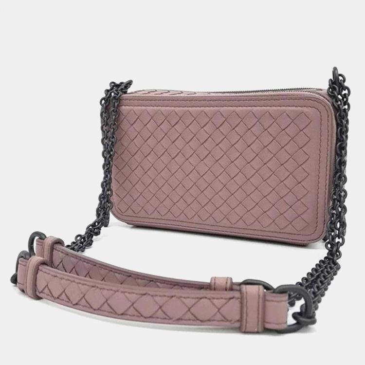 Pre Owned Bottega Veneta Mesh Chain Shoulder Bag