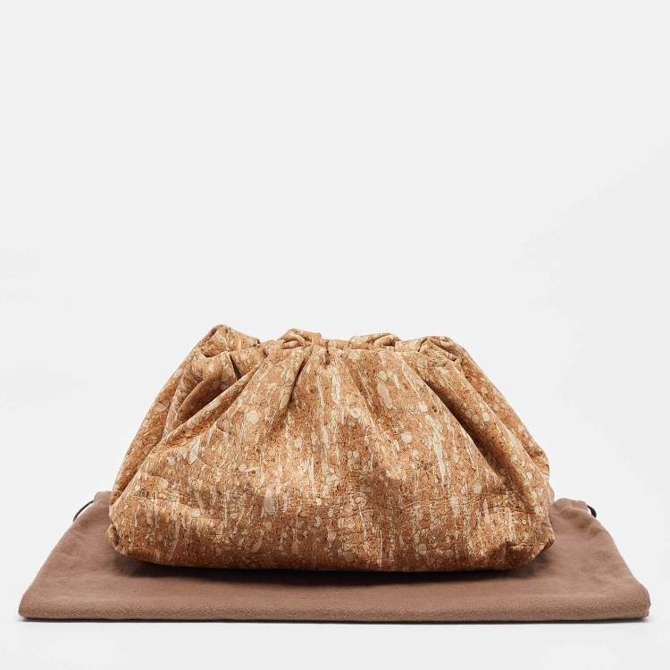 Pre Owned Bottega Veneta Beige Leather The Cork Pouch Clutch
