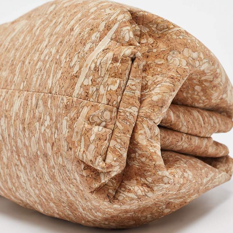 Pre Owned Bottega Veneta Beige Leather The Cork Pouch Clutch