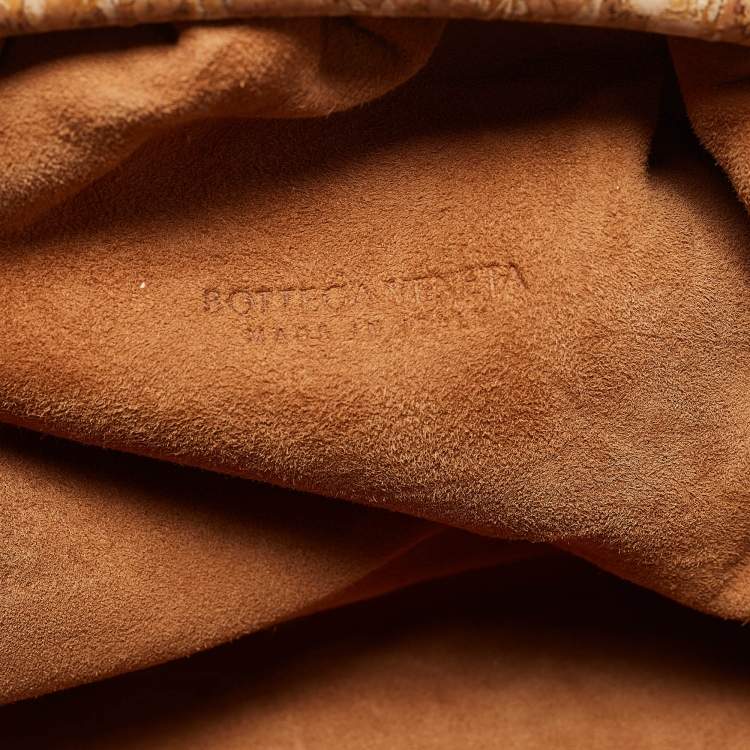 Pre Owned Bottega Veneta Beige Leather The Cork Pouch Clutch