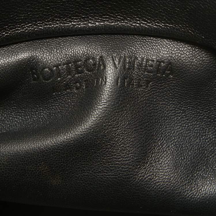 Pre Owned Bottega Veneta Black/White Zebra Print Leather The Chain Pouch Bag