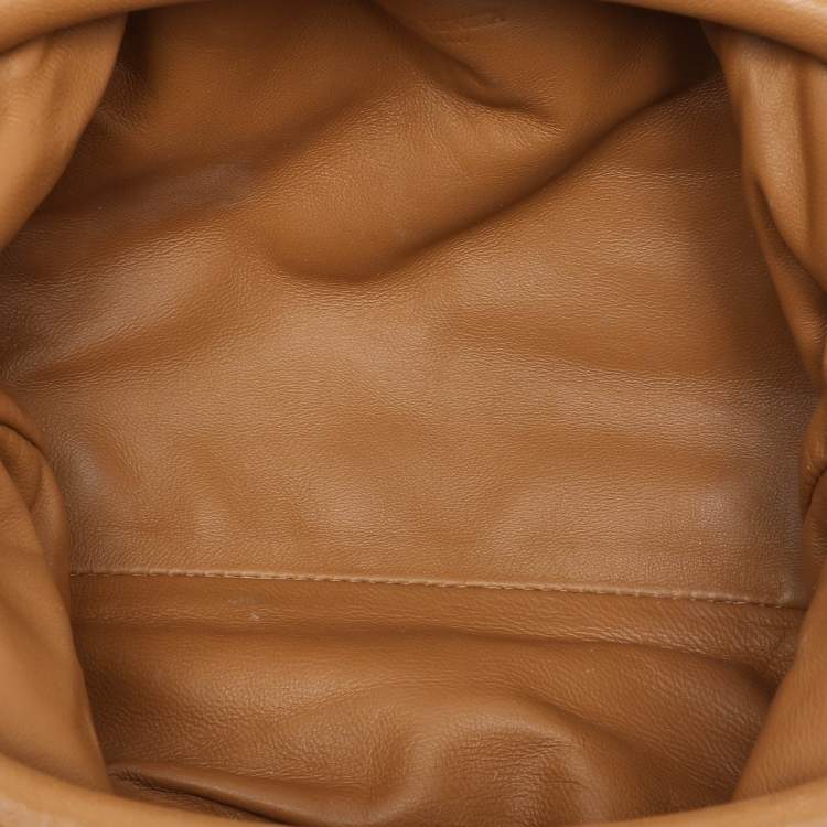 Pre Owned Bottega Veneta Brown Intrecciato Leather The Pouch Shoulder Bag