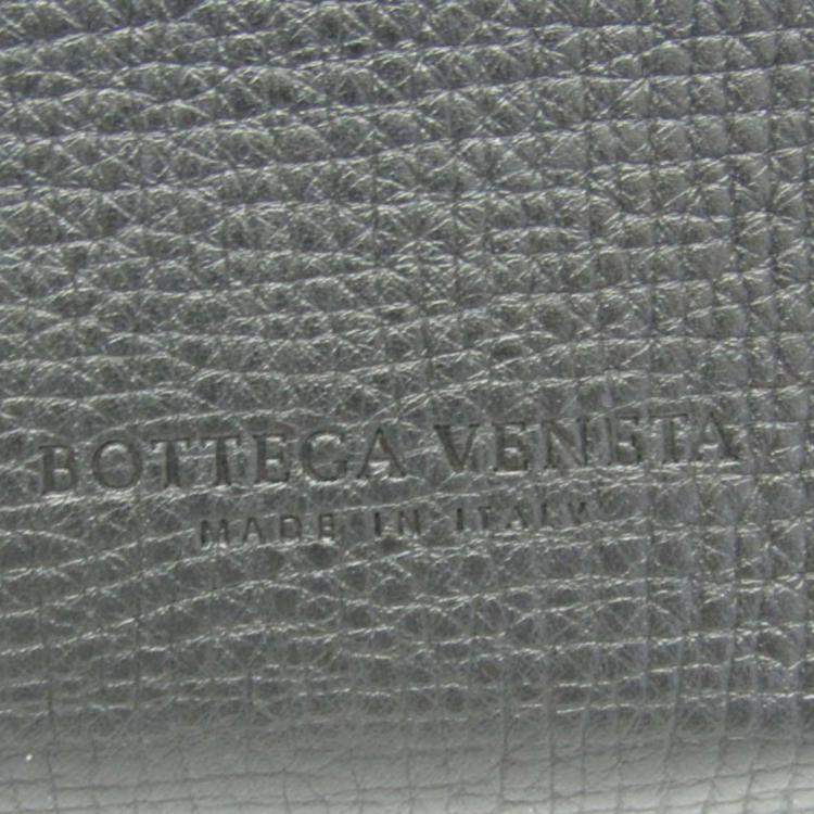 Pre Owned Bottega Veneta Black Textured Leather BV Angle Shoulder Bag