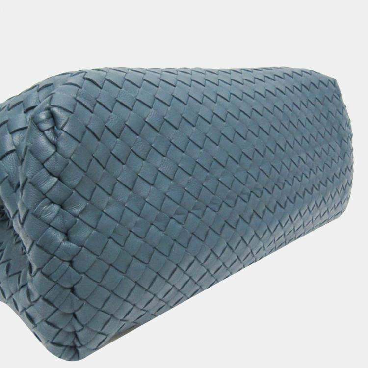 Pre Owned Bottega Veneta Dark green Intrecciato Leather Chain Tote Bag