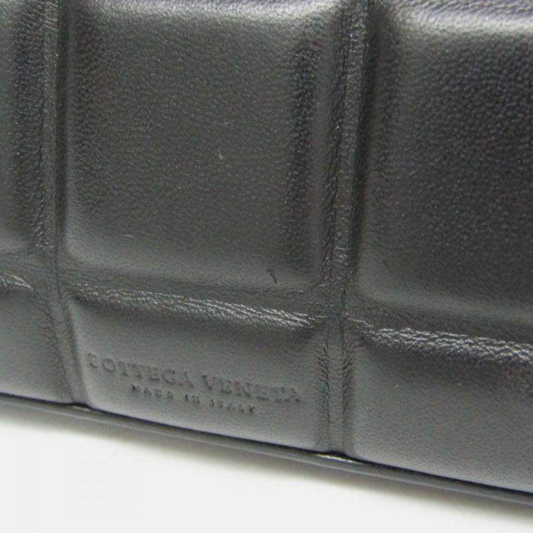 Pre Owned Bottega Veneta Black Padded Nappa Mini Half Moon Top Handle Bag 