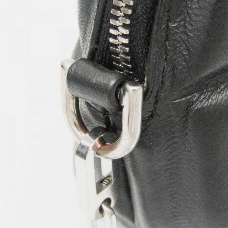 Pre Owned Bottega Veneta Black Padded Nappa Mini Half Moon Top Handle Bag 