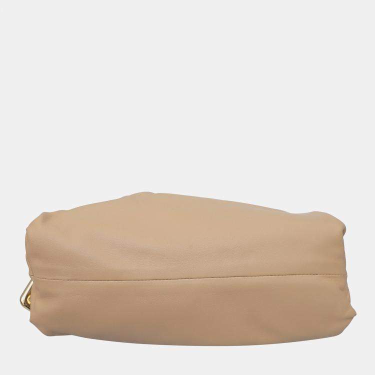 Pre Owned Bottega Veneta Light Brown Leather The Chain Pouch Shoulder Bag