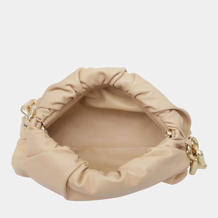 Pre Owned Bottega Veneta Light Brown Leather The Chain Pouch Shoulder Bag