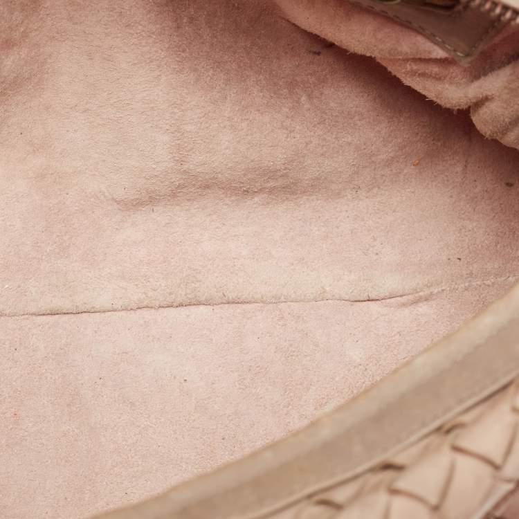 مملوكة مسبقًا Bottega Veneta Beige Intrecciato Leather Boston Bag