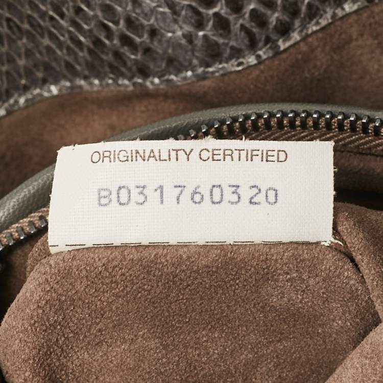 Pre Owned Bottega Veneta Grey Intrecciato Leather and Karung Leather Shoulder Bag