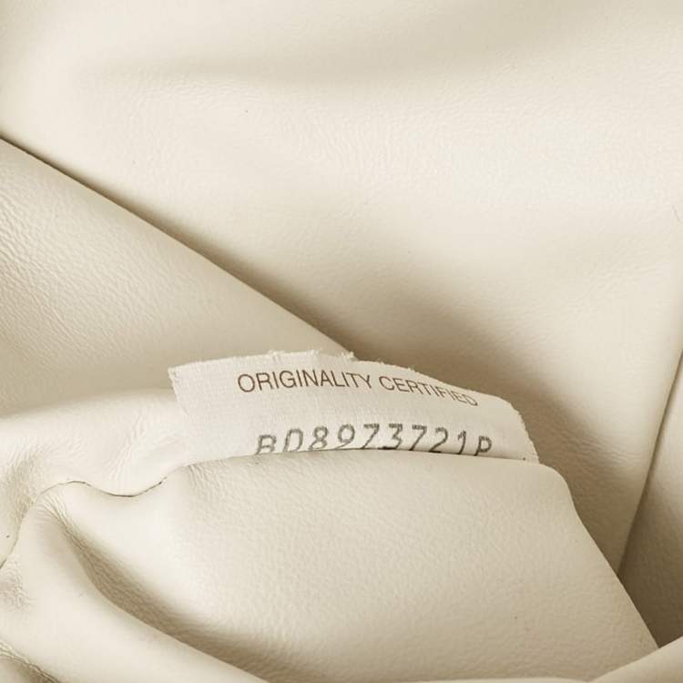 Pre Owned Bottega Veneta White Leather The Chain Pouch Bag